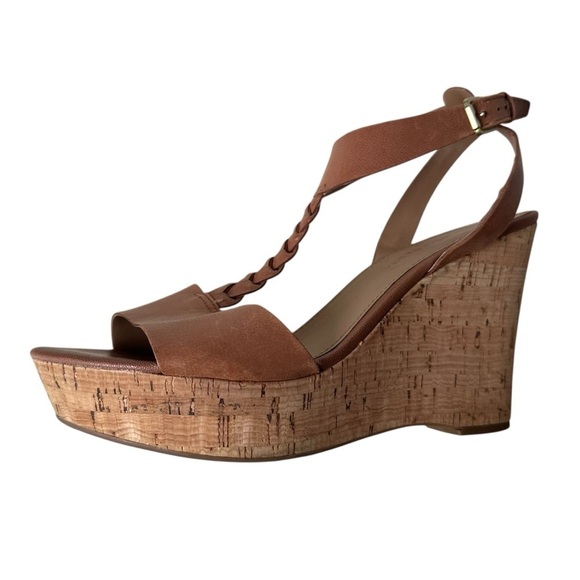 Franco Sarto Serenity2 Cork Wedge Tan Sandals, Almond, 9 - Picture 2 of 10
